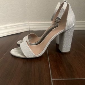 Baby blue/silver heels